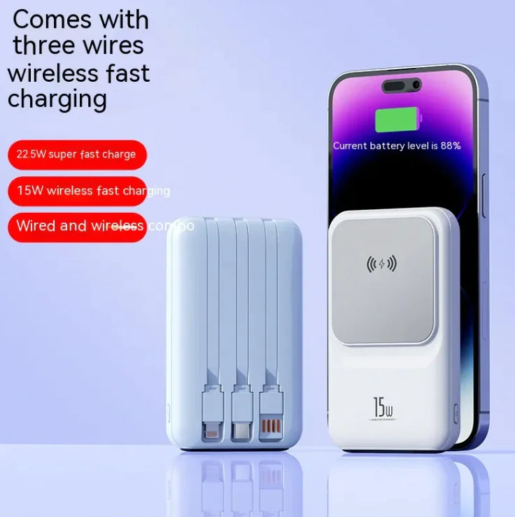 Magnetic Wireless Charger Power Bank (Lightning, TypeC)